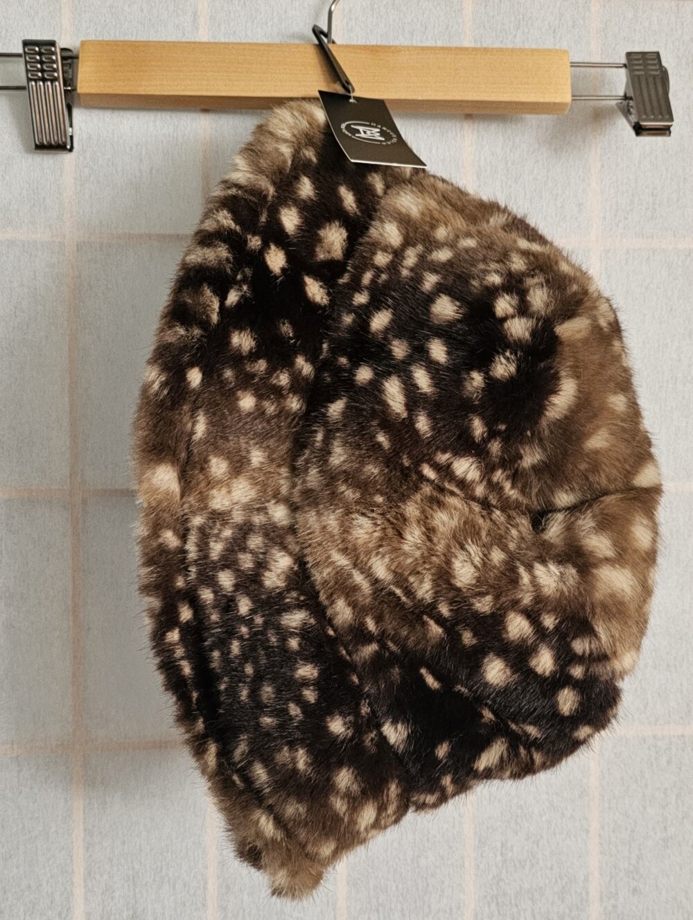 Marcus Adler fawn-print faux fur bucket hat